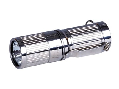 Olight i1 LED Flashlight with 180 Lumen Cree XM-L LED - Uses 1xCR123A (Included) - Stainless Steel Body