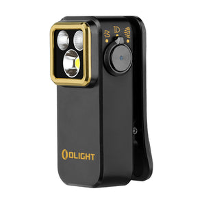 Olight Oclip Pro S Five-Light Clip-On Flashlight - White, RGB, and UV LEDs - USB-C Rechargeable Integrated Li-Ion Battery - Multiple Color Options