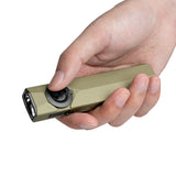 Olight ArkPro Ultra Rechargeable LED Flashlight - 1700 Lumens - Cool White - Uses Built-in 2000mAh Li-ion Battery Pack - Olive Green