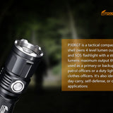 Fitorch P30RGT Rechargeable Tactical LED Flashlight and PowerBank - CREE XP-L - 1180 Lumens - Uses 1 x 18650 (included) or 2 x CR123A