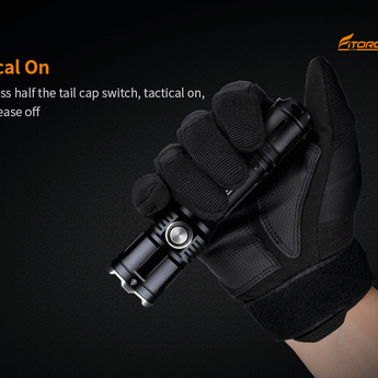 Fitorch P30RGT Rechargeable Tactical LED Flashlight and PowerBank - CREE XP-L - 1180 Lumens - Uses 1 x 18650 (included) or 2 x CR123A