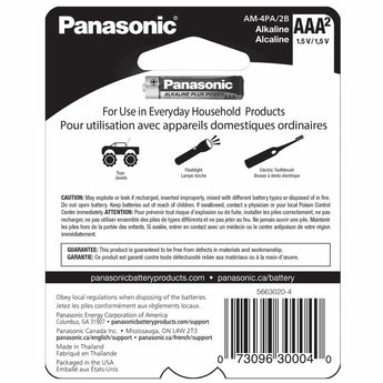Panasonic Alkaline Plus Power AAA Battery