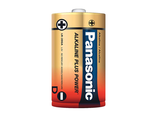 Panasonic D Alkaline Plus Power - Vertical View of Front
