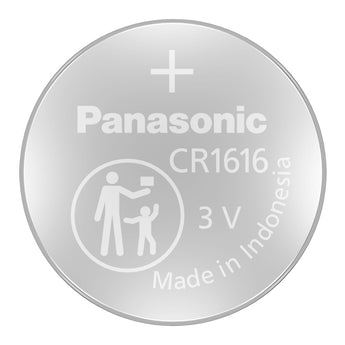 Panasonic CR1616 Lithium Coin Cell Battery - Front View of Positive Side