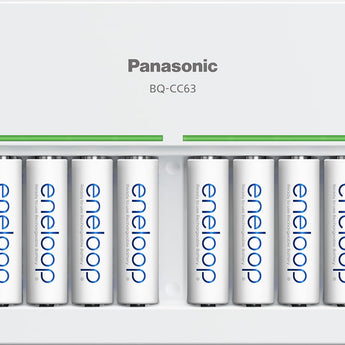 Panasonic Eneloop NiMH Battery 8-Pack and Eight Position Quick Charger