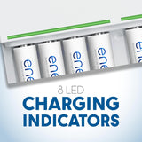 Panasonic Eneloop NiMH Battery 8-Pack and Eight Position Quick Charger