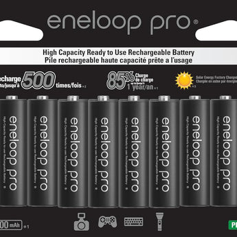 Panasonic Eneloop Pro AA 2600mAh 1.2V Low Self Discharge Nickel Metal Hydride (NiMH) Button Top Batteries - Multiple Quantities Available