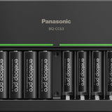 Panasonic Eneloop Pro NiMH Battery 8-Pack and Eight Position Quick Charger