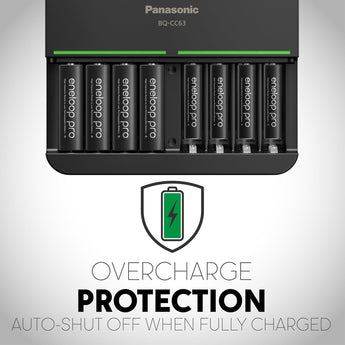 Panasonic Eneloop Pro NiMH Battery 8-Pack and Eight Position Quick Charger