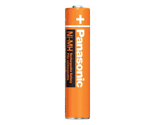 Panasonic DECT Rechargeable NiMH AAA Batteries - Front Facing Vertical View