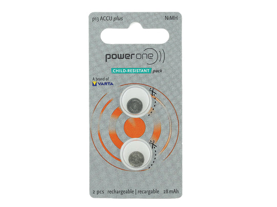 PowerOne P13 NiMH Battery - 2-Pack - Retail Card - Front