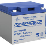 Power-Sonic PG-12V45 FR 45AH 12V Long-Life Rechargeable Sealed Lead Acid (SLA) Battery - B Terminal