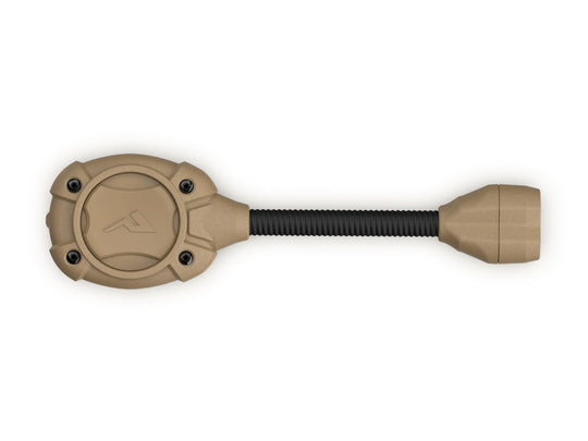 Princeton Tec Switch MPLS, Tan - Broadside View of Light's Right Side