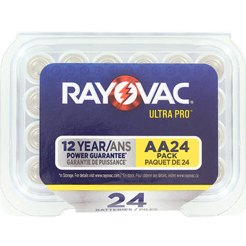 Rayovac Ultra Pro AL-AA-24 1.5V Alkaline Button Top Batteries - 24 Pack