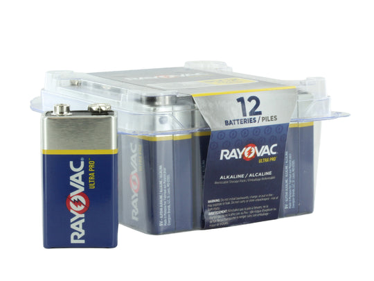 Rayovac Ultra Pro 9V Battery 12 pack with battery