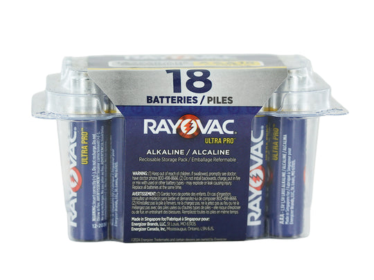Rayovac Alkaline AAA Battery - 18-Pack, front-facing
