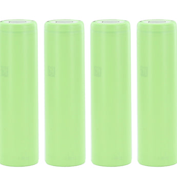 Sanyo NCR 18650GA 3500mAh 3.7V Unprotected High-Drain 10A Lithium Ion (Li-ion) Flat Top Battery - 4 Pieces