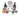 SeaSucker Double Decker Party Barge - Portable Bar - White - With drinks and cups