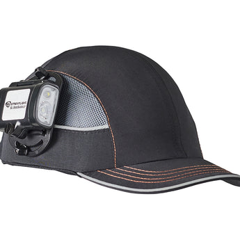 Streamlight SL-SideSaddle Black Mounted on Hat