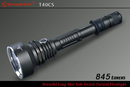 SUNWAYMAN T40CS LED Flashlight with 845 Lumen CREE XM-L U2 LED - Uses 4 x CR123A or 2 x 18650