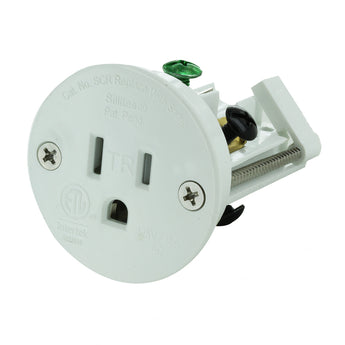Sillites SCR Tamper-Resistant Self-Contained Receptacle Outlet - 15 Amp 120 Volt - White (SCRW)