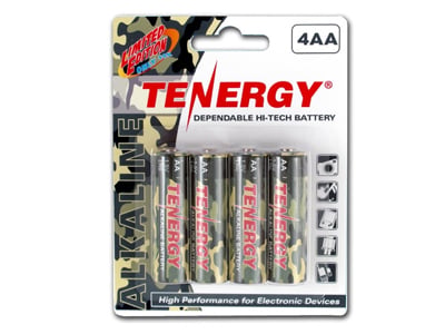 Tenergy AA Alkaline Batteries 4-Pack High drain Foil Jacket LR06 Special Edition - Camouflage Print