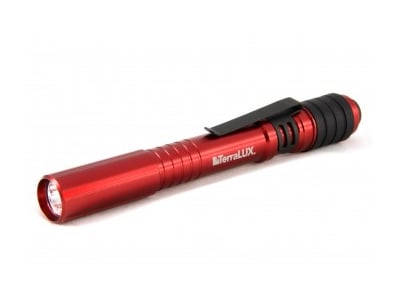 TerraLUX / Lightstar Corp. LightStar 80 - High CRI LED Flashlight - 80 Lumens - Includes 2 x AAA Batteries - Red (TLF-802AAA-RD)