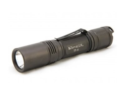 TerraLUX / Lightstar Corp. TT-4 LED Tactical Flashlight 520 Lumens Uses 2 x CR123 or 1 x 18650 BATTSINCLUDED