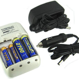 Titanium Innovations CH-TP 1-Hour 4-Bay Smart Ultra-Quick Battery Charger - NiMH, NiCd AA and AAAs - AC 100-240V + DC Adapters