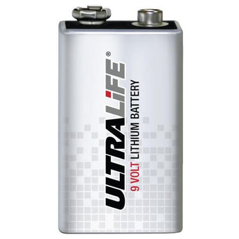 UltraLife U9VL-J-P 9V 1200mAh Lithium Primary (LiMnO2) Battery  - Snap Connectors - Foil Pack