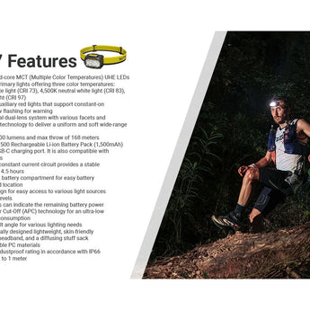 Nitecore UT27 MCT & Red Light Headlamp - 800 Lumens - Multiple Versions Available