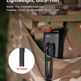 Klarus X1-V3 Tactical Flat Flashlight - 4,200 Lumens - USB-C Rechargeable 2700mAh Li-ion Battery - Slimline or Tactical Ring Versions