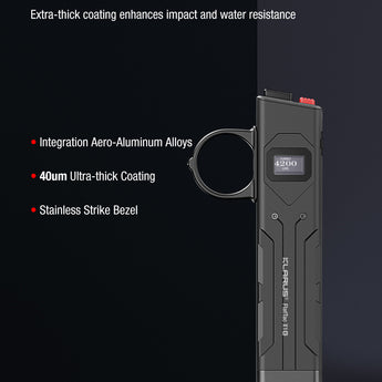 Klarus X1-V3 Tactical Flat Flashlight - 4,200 Lumens - USB-C Rechargeable 2700mAh Li-ion Battery - Slimline or Tactical Ring Versions