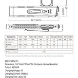 Klarus X1-V3 Tactical Flat Flashlight - 4,200 Lumens - USB-C Rechargeable 2700mAh Li-ion Battery - Slimline or Tactical Ring Versions