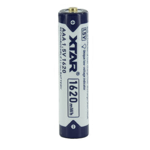 XTAR AAA 1000mAh / 1620mWh 1.5V Rechargeable Protected Lithium-Ion Lithium Nickel Manganese Cobalt Oxide (LiNiCoMnO2) Button Top Battery - Bulk