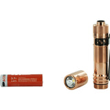 Acebeam Pokelit AA LED Flashlight - 500 Lumens - Nichia 519A - High CRI - Includes 1 x USB-C Rechargeable 14500 - Copper or Titanium - Copper, Damascus, or 10th Anniversary Edition