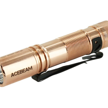 Acebeam Pokelit AA LED Flashlight - 500 Lumens - Nichia 519A - High CRI - Includes 1 x USB-C Rechargeable 14500 - Copper or Titanium - Copper, Damascus, or 10th Anniversary Edition