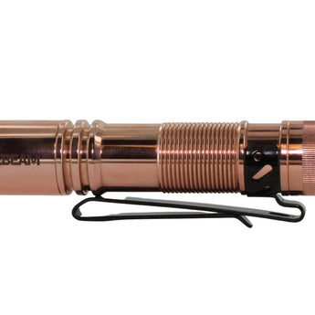 Acebeam Pokelit AA LED Flashlight - 500 Lumens - Nichia 519A - High CRI - Includes 1 x USB-C Rechargeable 14500 - Copper or Titanium - Copper, Damascus, or 10th Anniversary Edition