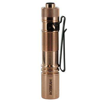 Acebeam Pokelit AA LED Flashlight - 500 Lumens - Nichia 519A - High CRI - Includes 1 x USB-C Rechargeable 14500 - Copper or Titanium - Copper, Damascus, or 10th Anniversary Edition