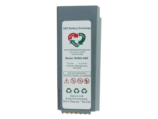 AED Replacement M3863A 4200mAh 12V Lithium Manganese Dioxide (LiMnO2) Battery Pack for Philips HeartStart FR2, FR2 Plus Defibrillators