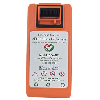 AED Replacement G5 7500mAh 12V Lithium Sulfur Dioxide (LiSO2) Battery Pack for Cardiac Science Powerheart G5 Defibrillator