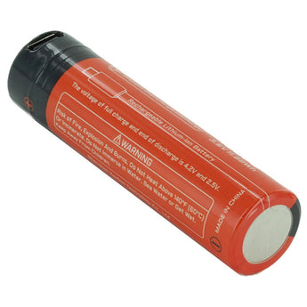 Acebeam AB18CP33-USB 18650 3300mAh 3.6V Protected High-Drain Lithium Ion (Li-ion) Button Top Battery with USB-C Charging Port