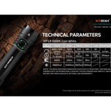 Acebeam E75 USB-C Rechargeable LED Flashlight - Cool White or High CRI LED Options - Includes 1 x 21700 - Anodized Black, Grey, Teal, Green, or MAO Gray Marbling