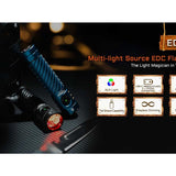 Acebeam EC20 EDC LED Flashlight - Includes 1 x 18650 with USB-C Charging Port - 1900, 2500, or 2800 Lumens - Multiple LED and Color Options
