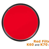 Acebeam FR10 Flashlight Filter for K60, K70 Lights - 82mm - Red, Green, or White