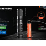 Acebeam G15 LED Weapon Light - 1800 Lumens - Luminus SFT-40 - Includes 1 x USB-C Rechargeable 18650