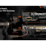 Acebeam G15 LED Weapon Light - 1800 Lumens - Luminus SFT-40 - Includes 1 x USB-C Rechargeable 18650