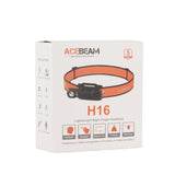 Acebeam H16 Lightweight LED Headlamp - Includes 1 x USB-C Rechargeable 14500 - 900 to 650 Lumens - 6500K to 5000K Color Temperature