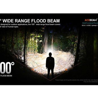 Acebeam H16 Lightweight LED Headlamp - Includes 1 x USB-C Rechargeable 14500 - 900 to 650 Lumens - 6500K to 5000K Color Temperature