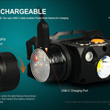 Acebeam H30 R & G USB-C Rechargeable Headlamp - CREE XHP70.2 LED - 4000 Lumens - Cool White or Neutral White - Uses 1 x 21700 (included)